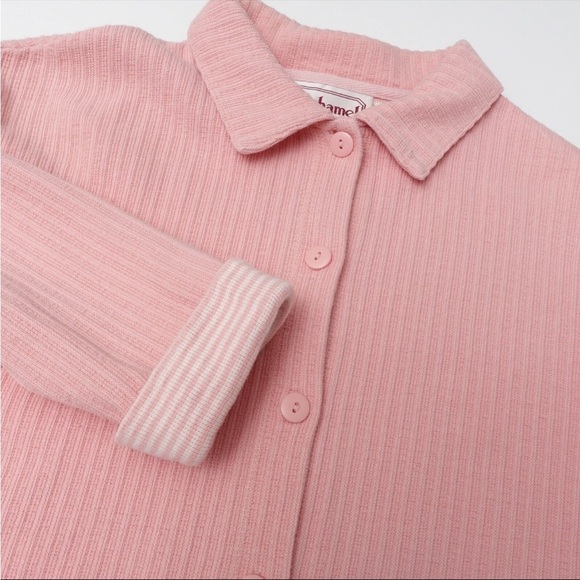 Vintage Bechamel Pink Cardigan Sweater & Reversible Long Sleeve Top Sz 2X - Picture 4 of 10